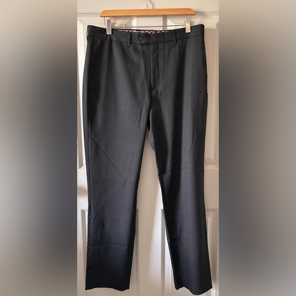 Ted Baker London Men’s Charcoal MMT-BEEZTRO Semi Plain Trousers Size 34R $175 - Picture 16 of 16